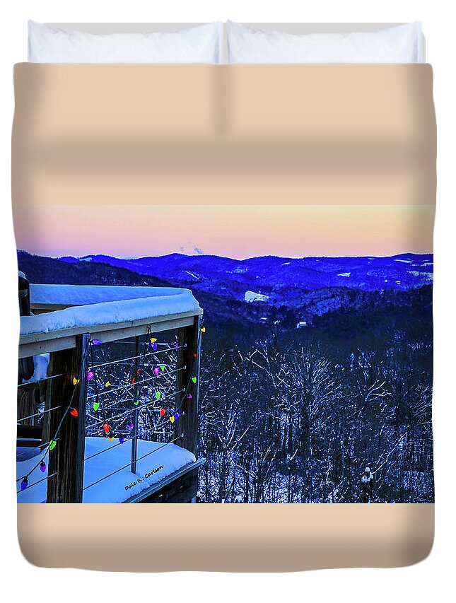 Blue Ridge Mountains Duvet Cover featuring the photograph Mountain Cheer by Dale R Carlson