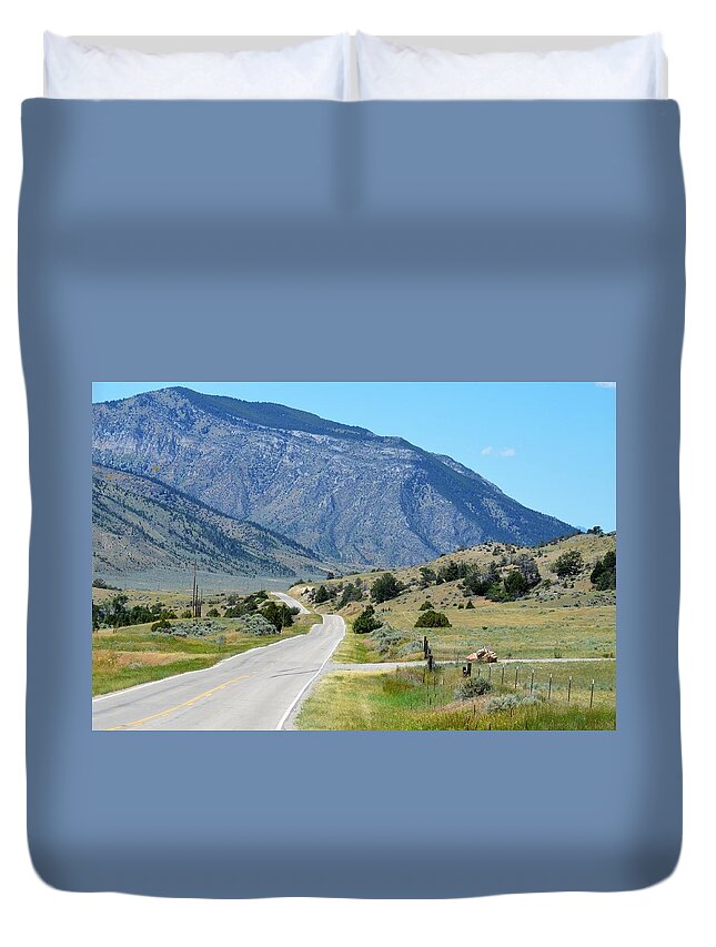  Duvet Cover featuring the photograph Mountain by Michelle Hoffmann
