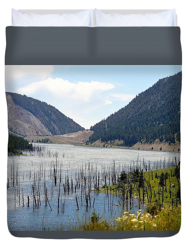  Duvet Cover featuring the photograph Mountain River by Michelle Hoffmann