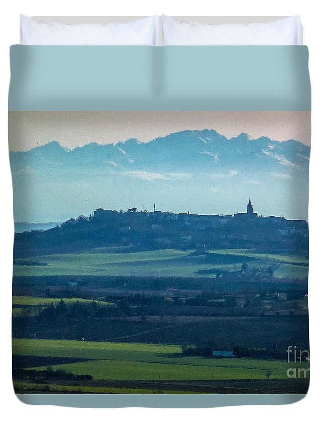 Adornment Duvet Cover featuring the photograph Mountain Scenery 4 by Jean Bernard Roussilhe