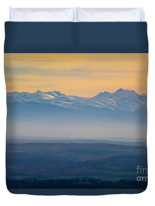 Adornment Duvet Cover featuring the photograph Mountain Scenery 9 by Jean Bernard Roussilhe