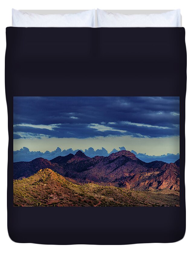 Mountain Duvet Cover featuring the photograph Mountain Shadow by Douglas Killourie
