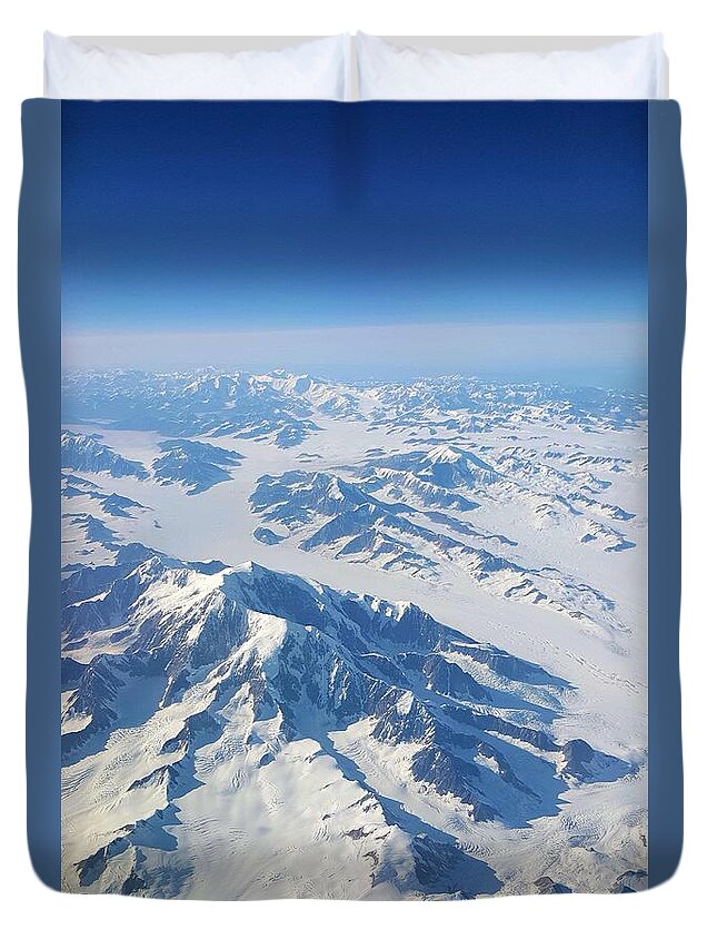 Landscape Duvet Cover featuring the photograph Mountain Top by Britten Adams