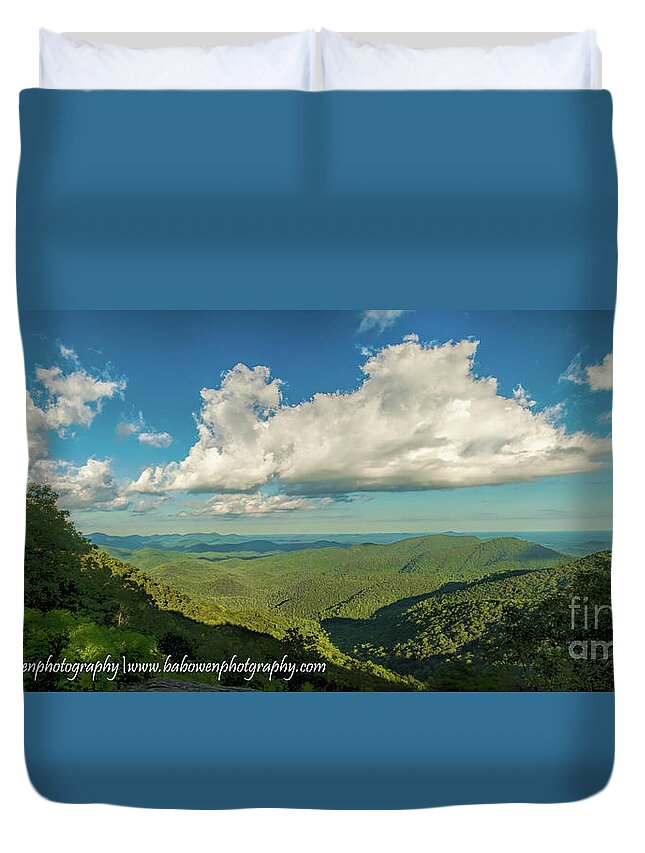 Preachers Rock Duvet Cover featuring the photograph Mountain View from Preachers Rock by Barbara Bowen