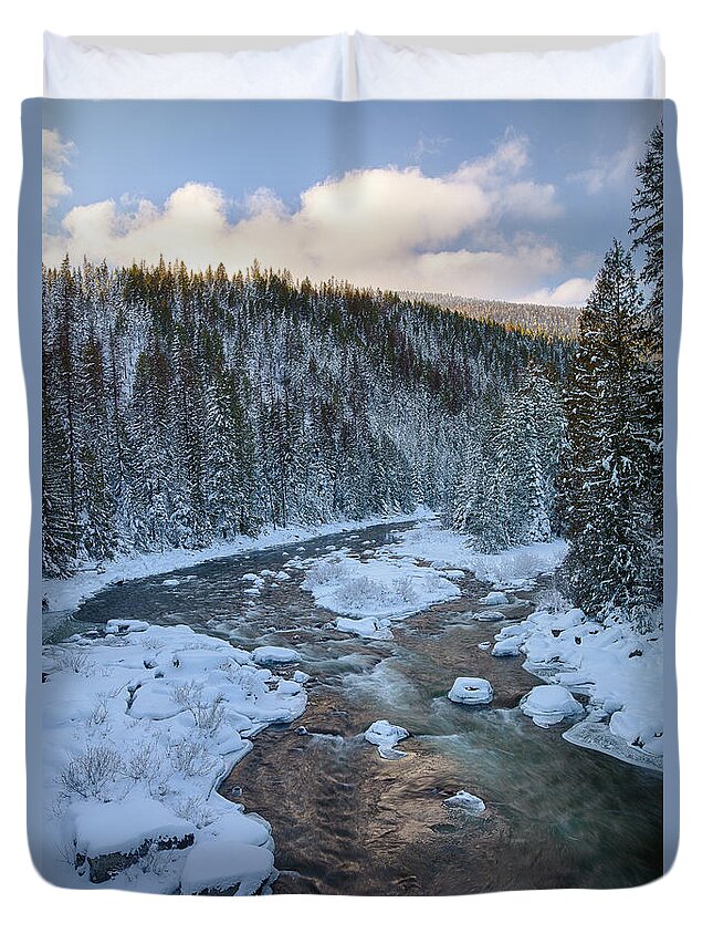 December Duvet Cover featuring the photograph Moyie Winter by Idaho Scenic Images Linda Lantzy