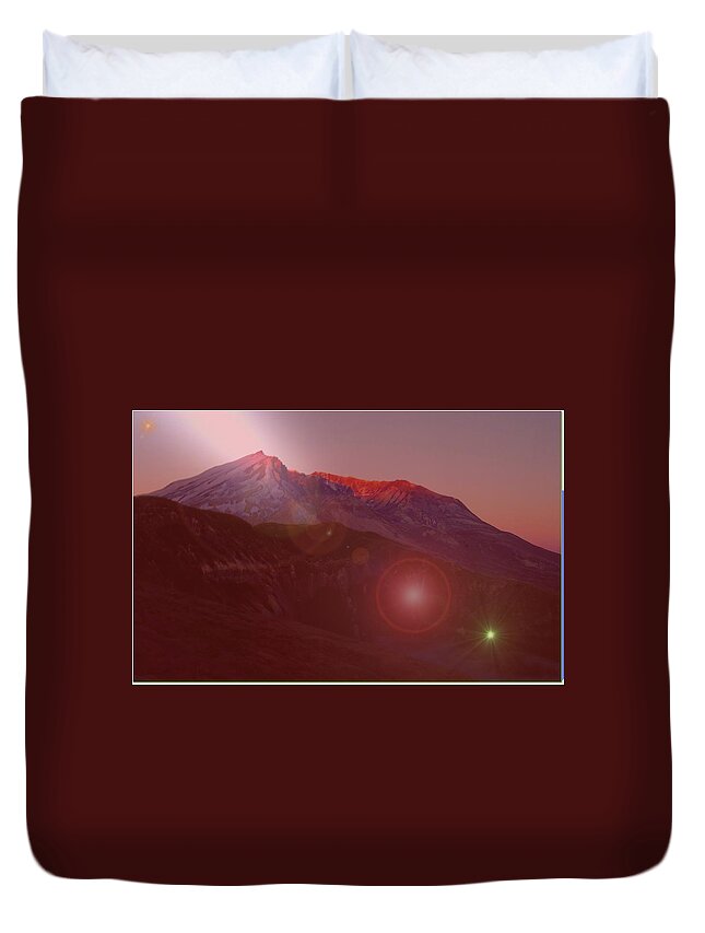 Mountains Duvet Cover featuring the photograph Mt St Helens by Jeff Swan