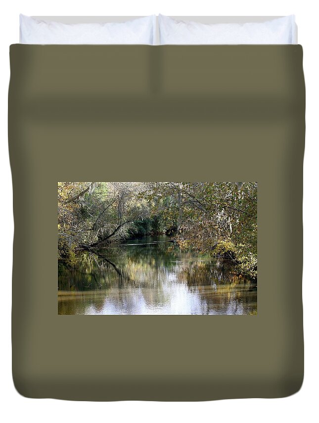 Muckalee Creek Duvet Cover featuring the photograph Muckalee Creek by Jerry Battle