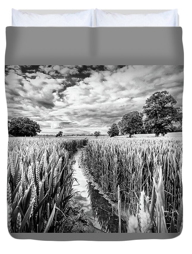 Landscape Duvet Cover featuring the photograph Muddy Path by Nick Bywater