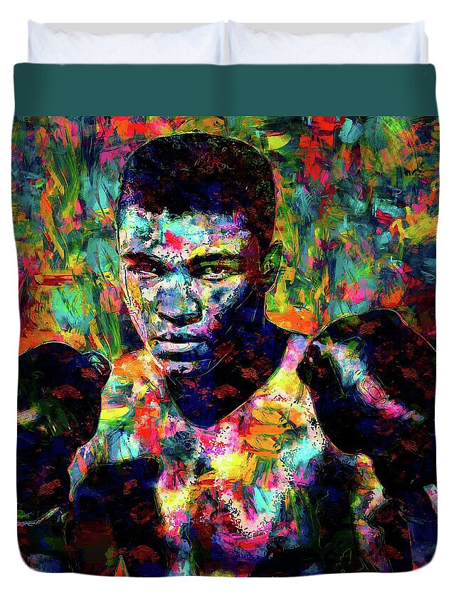 Muhammad Ali Duvet Cover featuring the photograph Muhammad Ali by Michael Arend