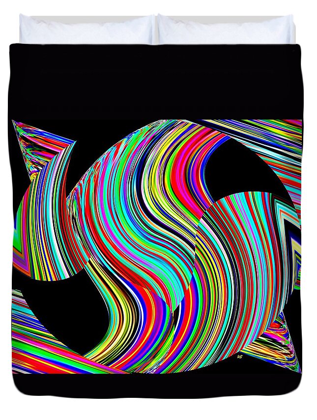 Abstract Duvet Cover featuring the digital art Muse 8 by Will Borden