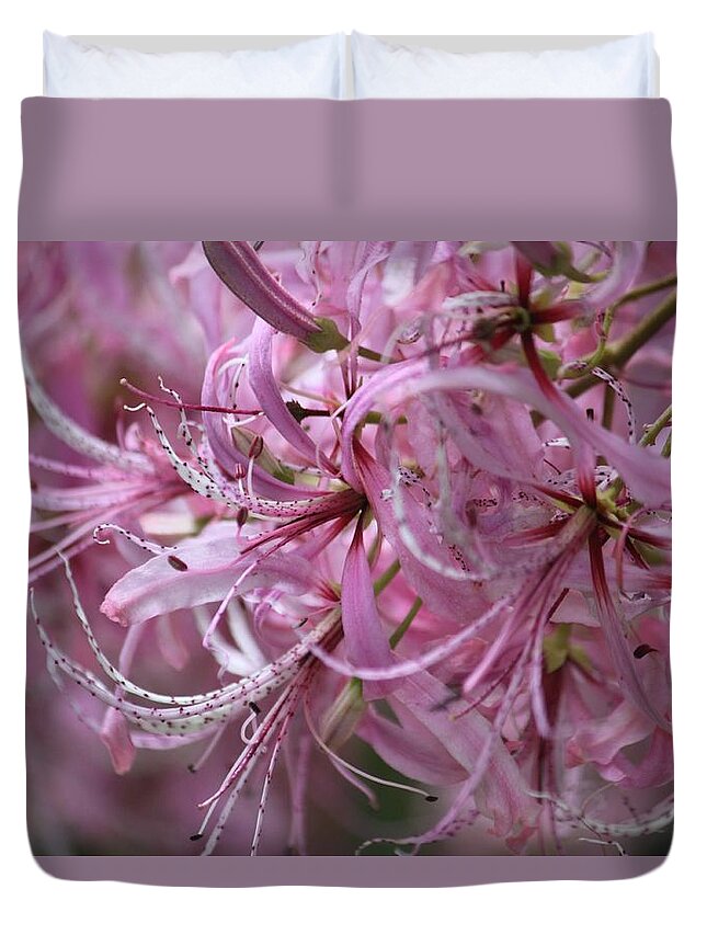 Pink Duvet Cover featuring the photograph My Heart is Pink by Amy Gallagher