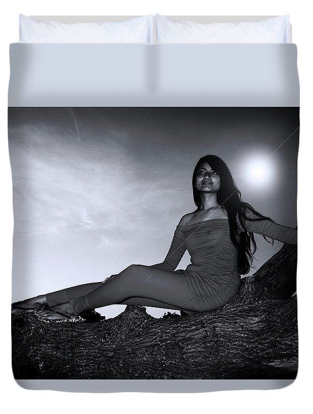 London Duvet Cover featuring the photograph My Light Goes by Jez C Self