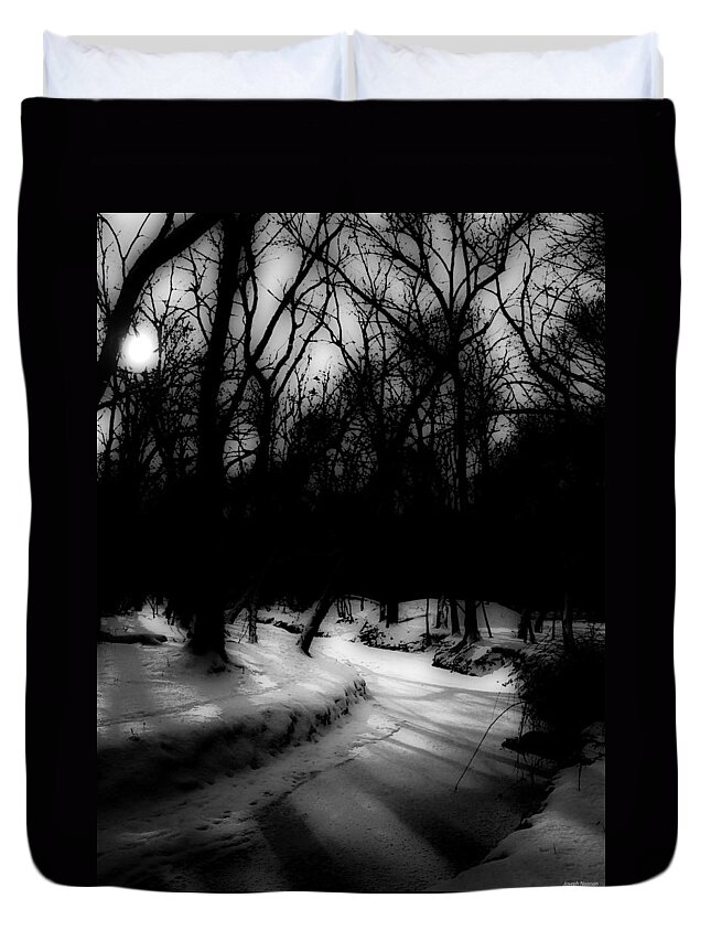 Winter Duvet Cover featuring the photograph My Secret Place by Joseph Noonan