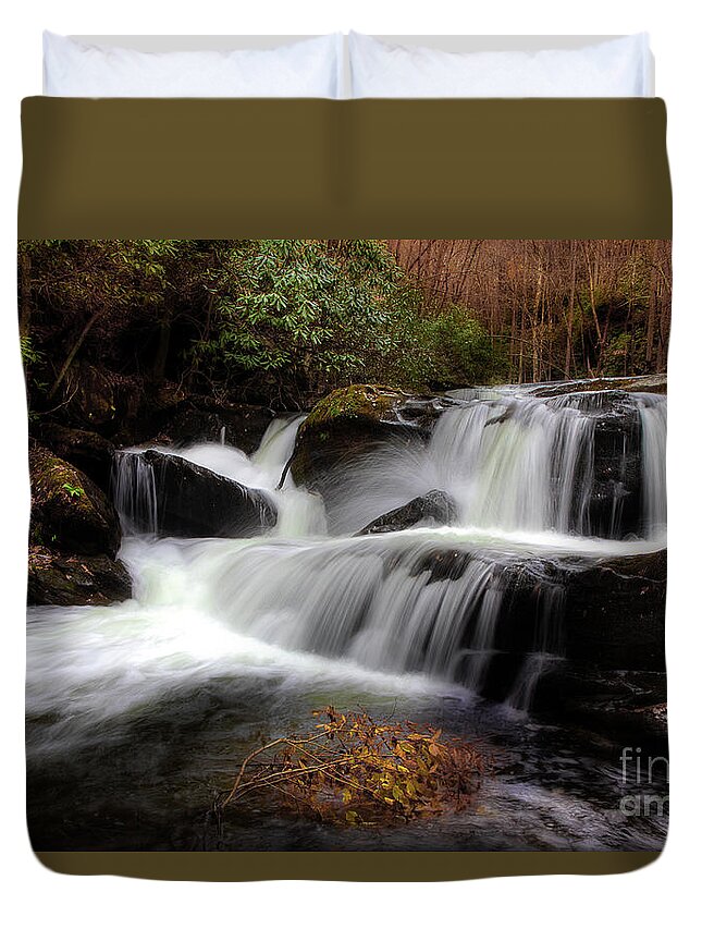 Stream Duvet Cover featuring the photograph My Secret Place by Michael Eingle