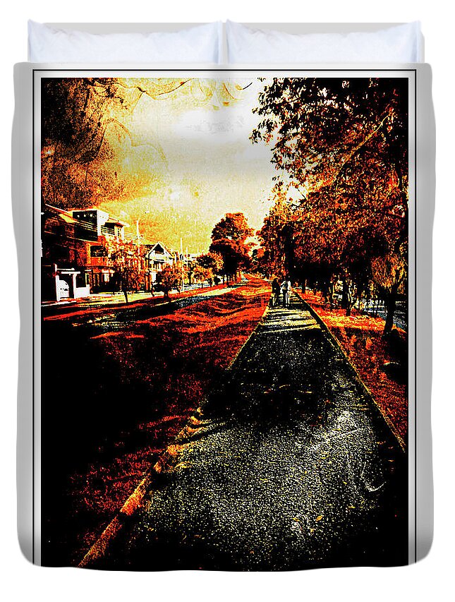 My Duvet Cover featuring the photograph My Neighborhood by Al Bourassa