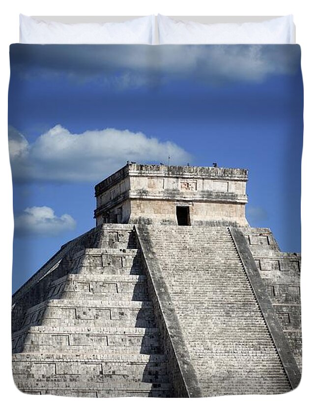 Mexico Duvet Cover featuring the photograph Mysterious El Castillo by Robert Grac