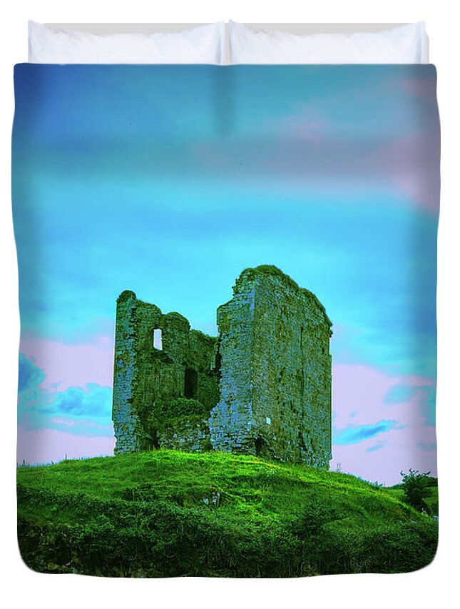 Castle Duvet Cover featuring the photograph Mysterious past 2. by Leif Sohlman