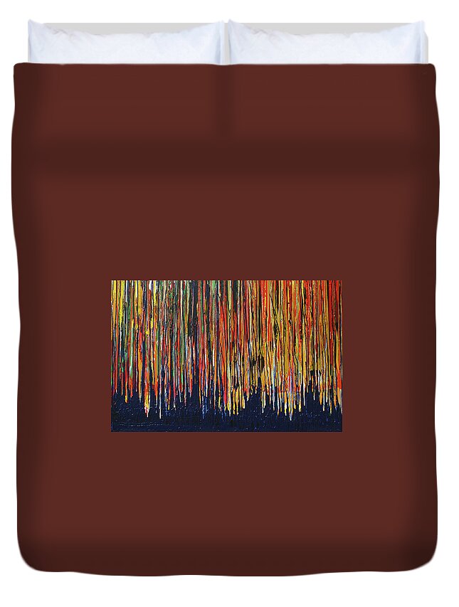 Fusionart Duvet Cover featuring the painting Mystic Forest by Ralph White