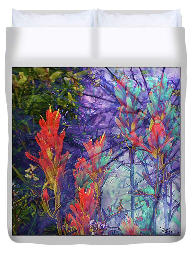 Indian Paintbrush Duvet Cover featuring the photograph Mystic by Peggy Dietz