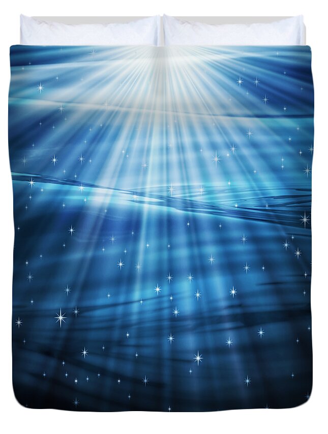 Mystic Waters Duvet Cover featuring the photograph Mystic Waters by Leah McPhail