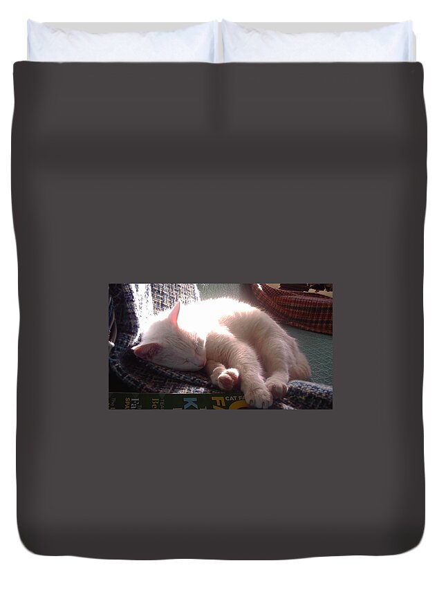 Cat Duvet Cover featuring the photograph Nap Time by Denise F Fulmer
