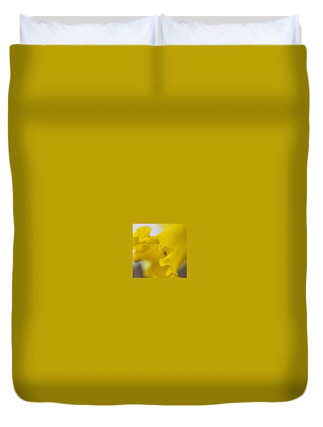 Yellow Duvet Cover featuring the photograph Narcissus 4 by Justin Connor