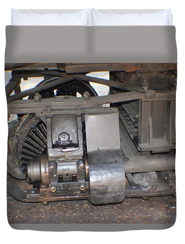 Narrow Gauge Wheels Duvet Cover featuring the photograph Narrow Gauge Wheels by John Mathews