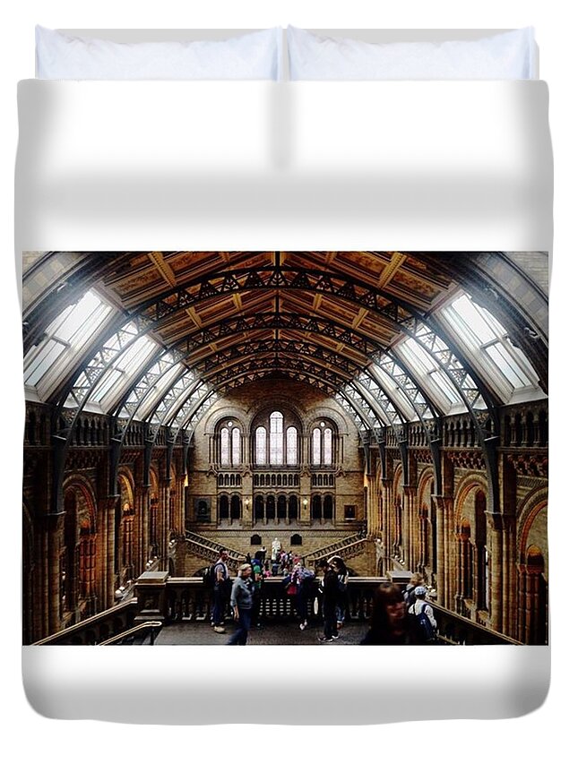 London Duvet Cover featuring the photograph National History Museum London, UK by Bethan Bell-langford