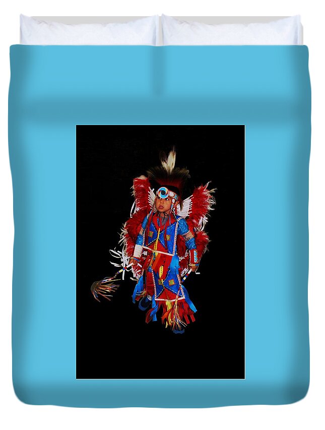 Native American Duvet Cover featuring the photograph Native American Dancer by Christopher James