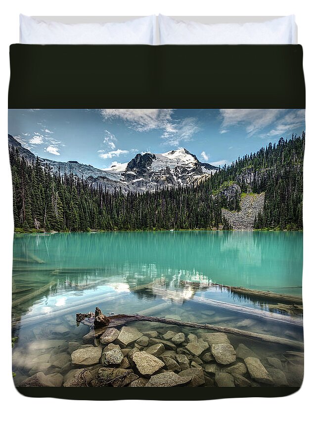 Joffre Lakes Duvet Cover featuring the photograph Natural Beauty of British Columbia by Pierre Leclerc Photography