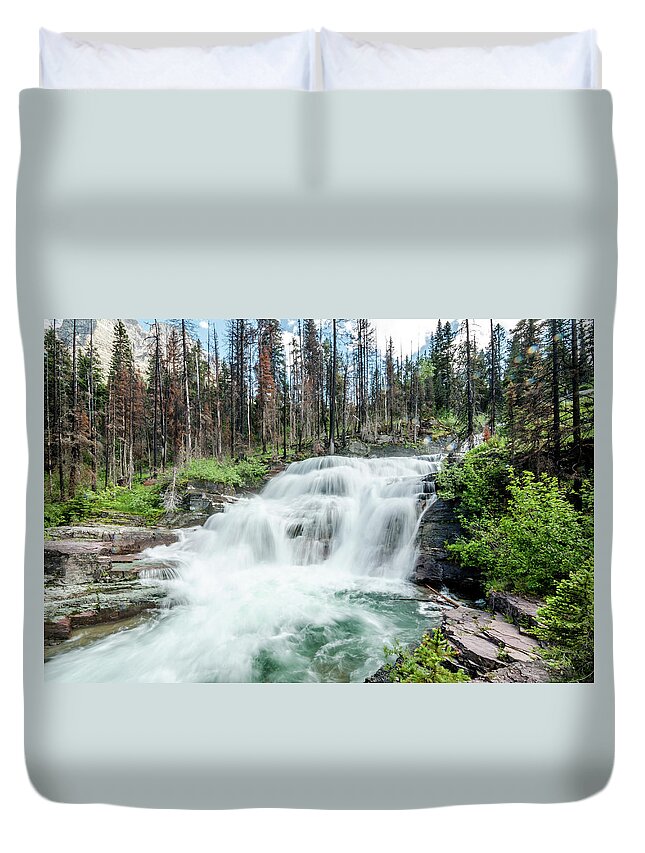 Glacier Duvet Cover featuring the photograph Nature Finds A Way by Margaret Pitcher