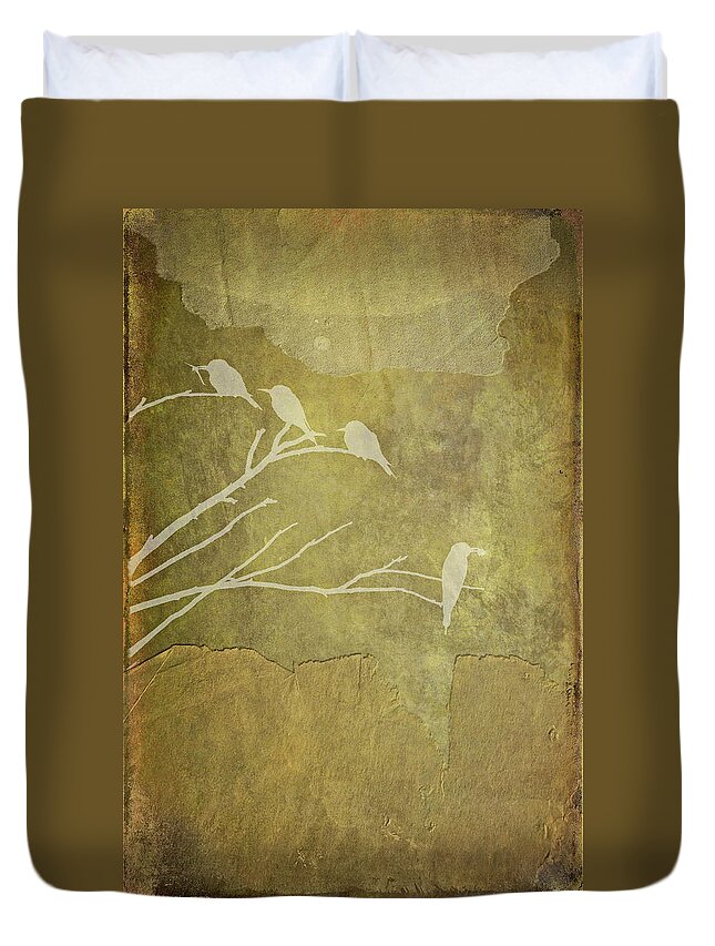 Yellow Duvet Cover featuring the photograph Nature Study in Gold by Andrea Kollo