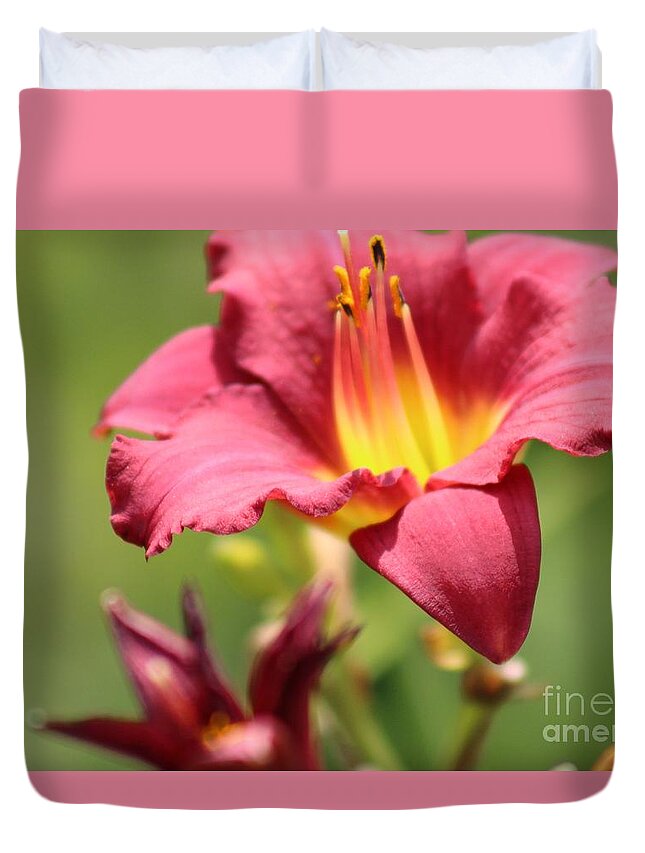 Yellow Duvet Cover featuring the photograph Nature's Beauty 44 by Deena Withycombe