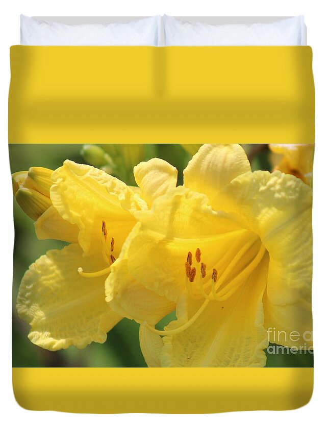 Yellow Duvet Cover featuring the photograph Nature's Beauty 45 by Deena Withycombe