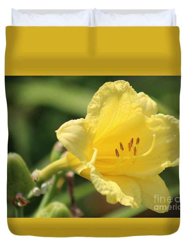 Yellow Duvet Cover featuring the photograph Nature's Beauty 46 by Deena Withycombe