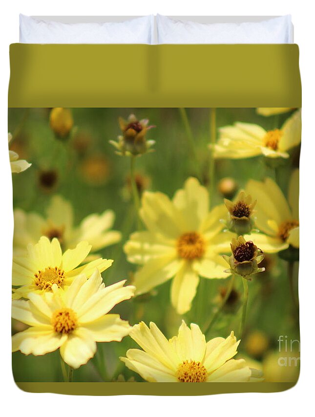 Yellow Duvet Cover featuring the photograph Nature's Beauty 61 by Deena Withycombe