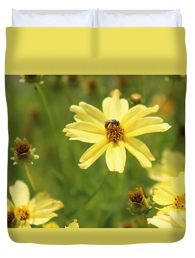 Yellow Duvet Cover featuring the photograph Nature's Beauty 62 by Deena Withycombe