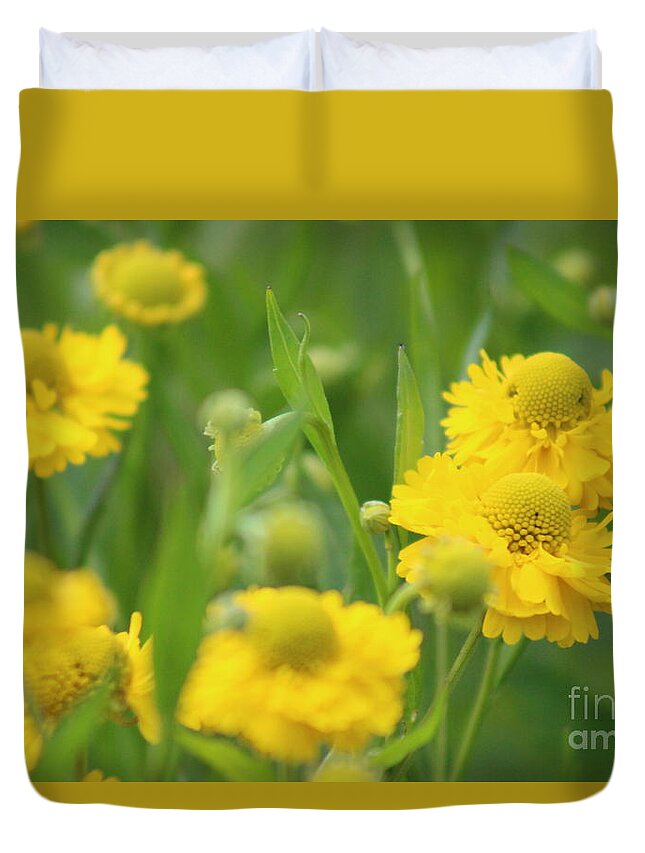 Yellow Duvet Cover featuring the photograph Nature's Beauty 92 by Deena Withycombe
