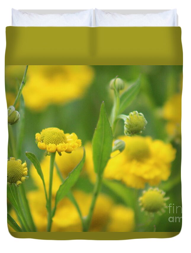 Yellow Duvet Cover featuring the photograph Nature's Beauty 94 by Deena Withycombe