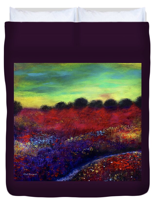 Nature Duvet Cover featuring the painting Natures Bouquet by Dick Bourgault