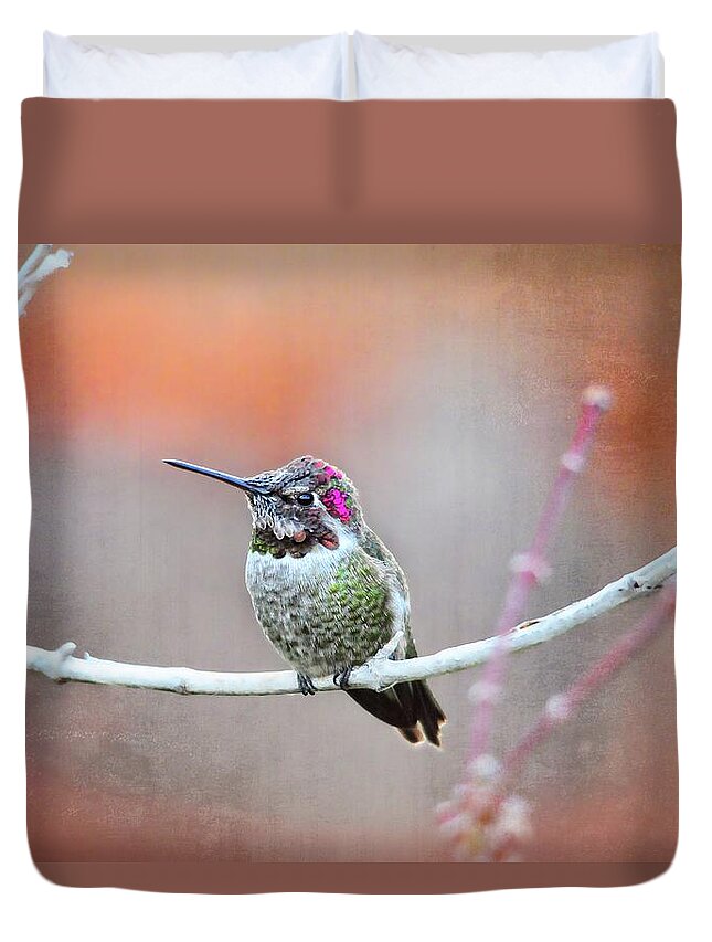 Hummingbird Duvet Cover featuring the photograph Nature's Kiss by Lynn Bauer