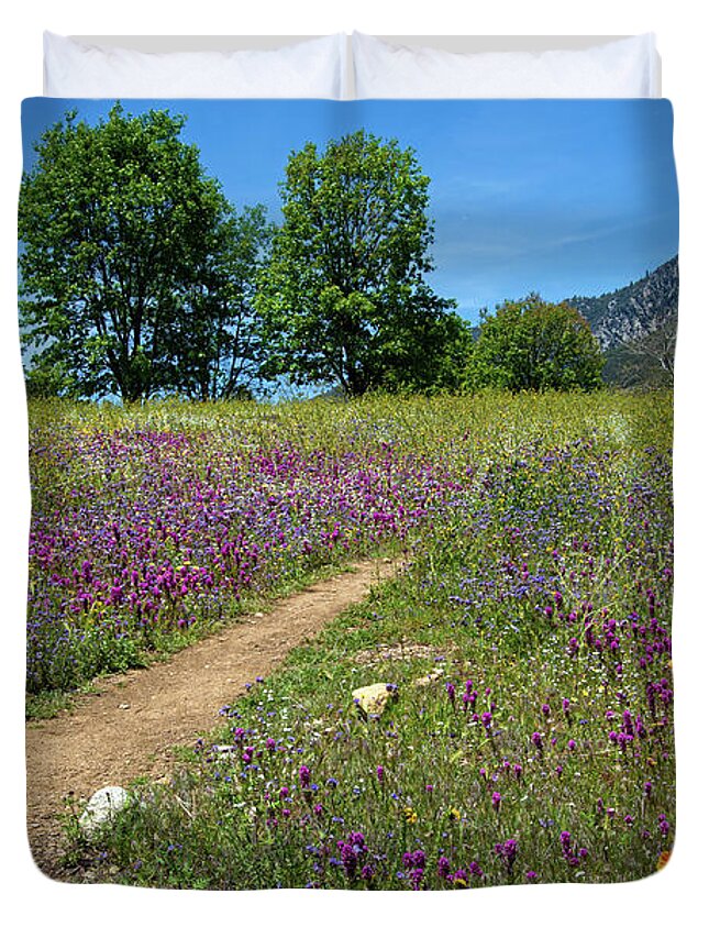 Wildflowers Duvet Cover featuring the photograph Nature's Palette by Lynn Bauer