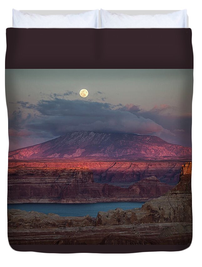 Navajo Mountain Duvet Cover featuring the photograph Navajo Mountain by Wesley Aston