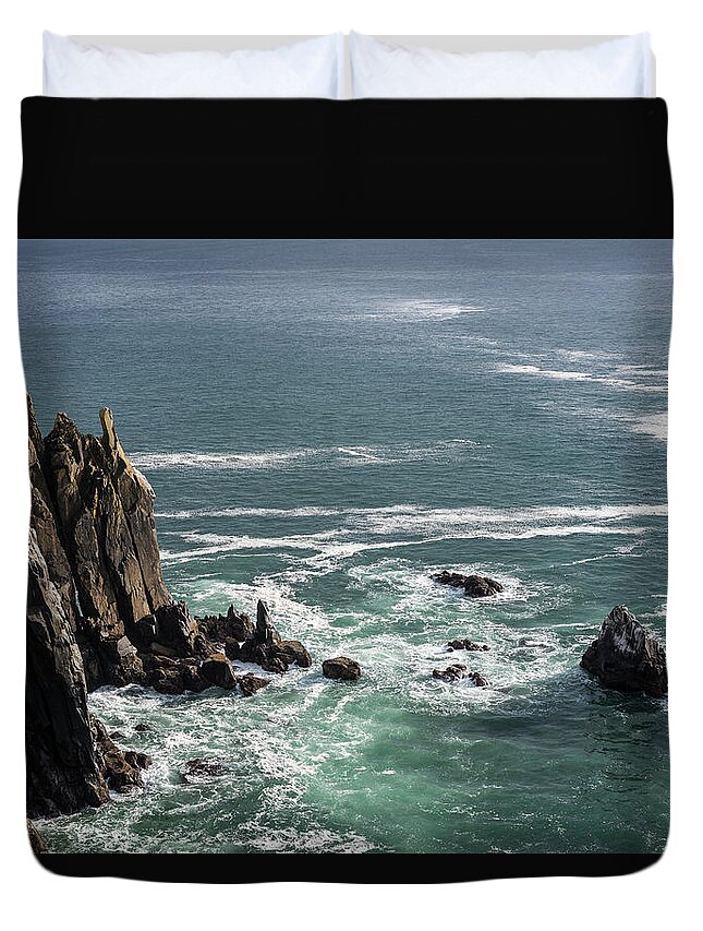 Coast Duvet Cover featuring the photograph Neahkahnie by Robert Potts