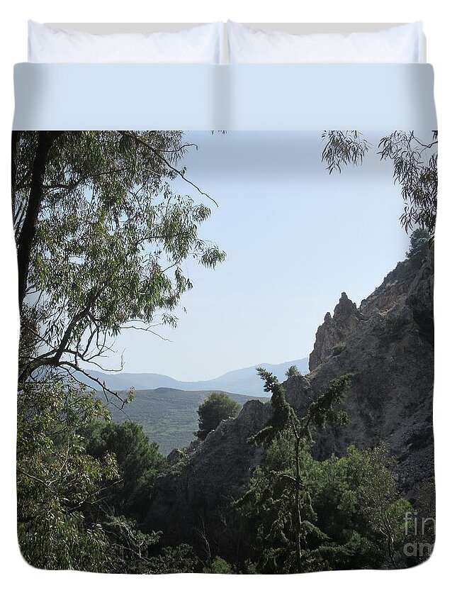 Lanjaron Duvet Cover featuring the photograph Near the castle in Lanjaron by Chani Demuijlder