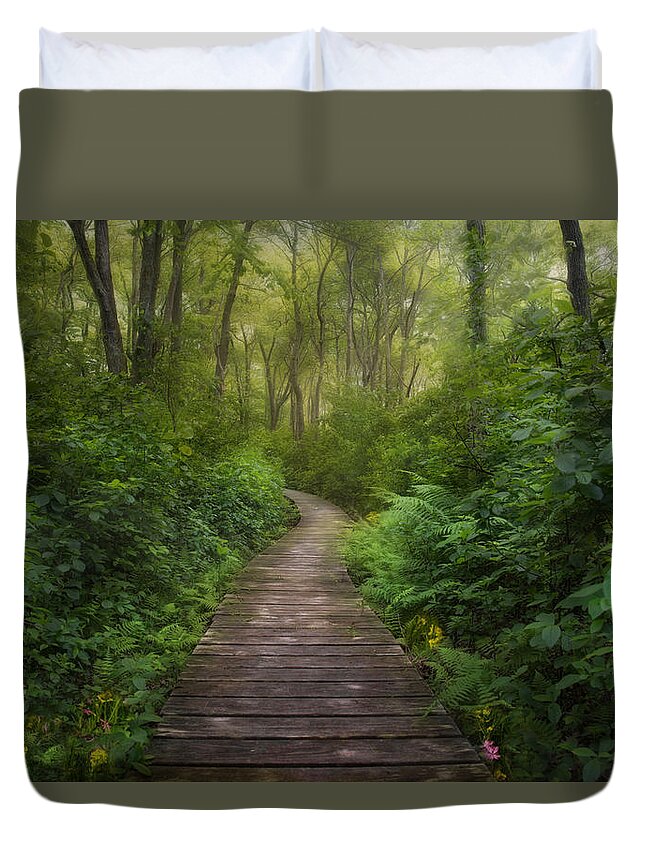 Woodland Duvet Cover featuring the photograph Neck Of The Woods by Robin-Lee Vieira