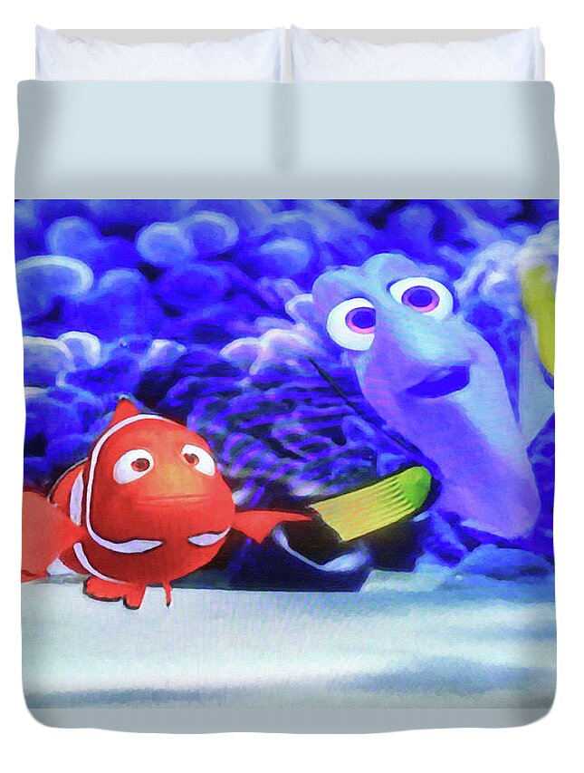 Finding Nemo Duvet Cover featuring the photograph Nemo and Dory by Donna Kennedy