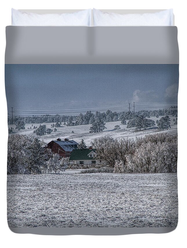 Ranch Duvet Cover featuring the photograph Nestled In by Alana Thrower