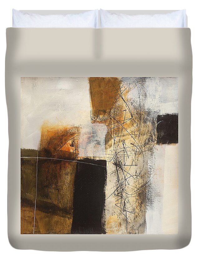 Jane Davies Duvet Cover featuring the painting Neutral 10 by Jane Davies