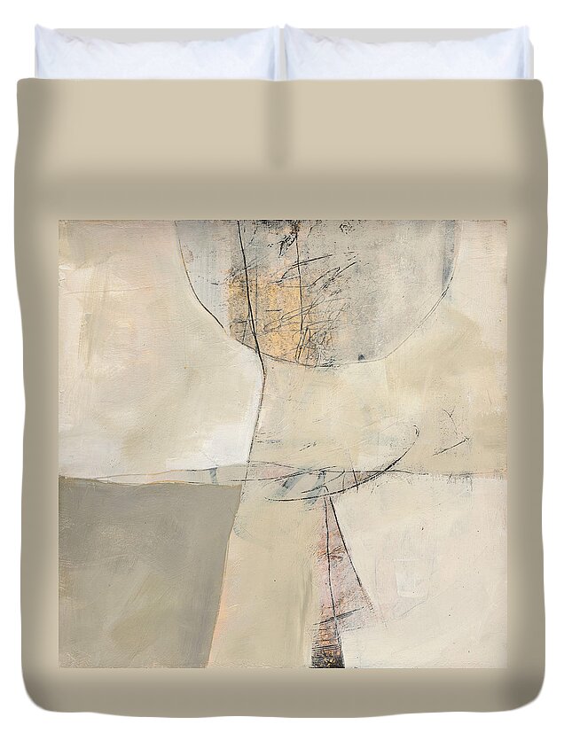Jane Davies Duvet Cover featuring the painting Neutral 11 by Jane Davies